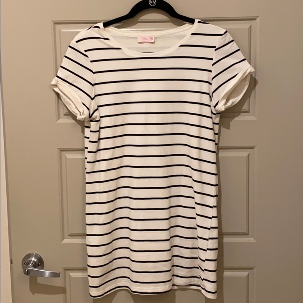 Pink Lily Striped Dress